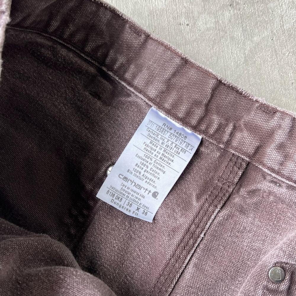Carhartt faded brown double knee work wear carpenter pants - Picture 9 of 13
